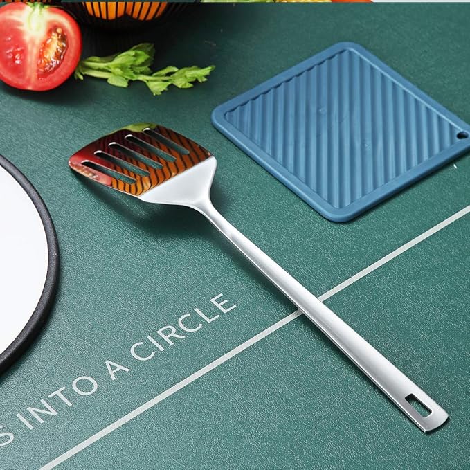 Stainless Steel Spatulas, Berglander Slotted Turner, Metal Turner For Cooking, Kitchen For Nonstick Cookware, Barbecue Spatulas, Dishwasher Safe, Easy to Clean - Image 3