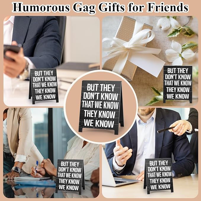 But They Don't Know That We Know Friends-Inspired Sign TV Show Home Room Decor Pop Culture Accessories Funny Sign for Living Rooms Office Desk Decor Funny Gift for Show Fans - Image 7