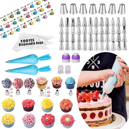 Cake Decorating Kits 567 PCS Baking Set with Springform Pans Set, Rotating Turntable, Decorating Tools, Cake Baking Supplies for Beginners and Cake Lovers (567 PCS Cake Decorating Kits) - Image 4