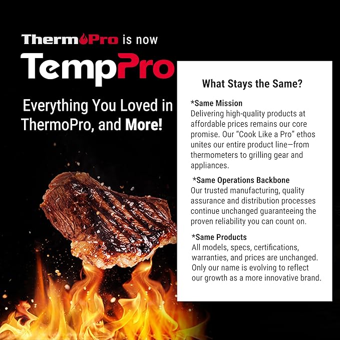 TempPro TP19H Waterproof Digital Meat Thermometer with Ambidextrous Backlit and Motion Sensing Cooking Food Thermometer for BBQ Grill Smoker Oil Fry Candy Thermometer (Previously ThermoPro) - Image 9