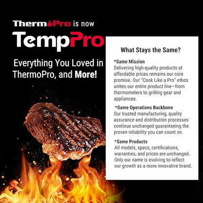 ThermoPro Digital Instant Read Meat Thermometer for Grilling Waterproof Kitchen Cooking Food Thermometer with Ambidextrous Backlit for BBQ Grill Smoker Oil Fry Candy Thermometer - Image 9