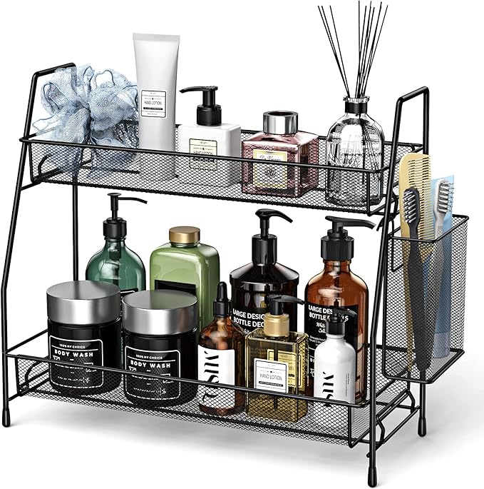 SPISPI Bathroom Organizer Countertop, Spice Rack Organizer for Cabinet,Bathroom Counter Organizer, Kitchen Countertop Organizer by SPISPI