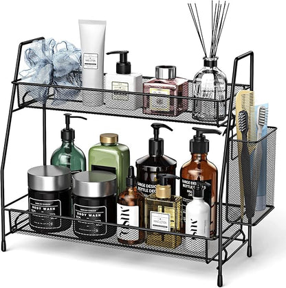 SPISPI Bathroom Organizer Countertop, Spice Rack Organizer for Cabinet,Bathroom Counter Organizer, Kitchen Countertop Organizer by SPISPI