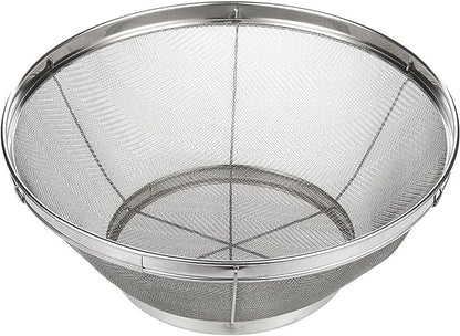Juvale Stainless Steel Fine Mesh Strainer - Durable Rust-Resistant Mesh Colander - Ergonomic Handle Rice Colander - Ultra-Fine Flour Sifter - Dishwasher Safe with Stable Design - 11 in x 4 in, Silver by Juvale