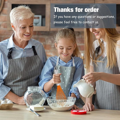 OYV Orange Silicone Whisk, Professional Whisks For Cooking Non-Scratch, Stainless Steel & Silicone Wisk, Plastic Rubber Whisk Tool For Nonstick Cookware Pans, BPA free, Silicon Wisks Set of 3 - Image 7