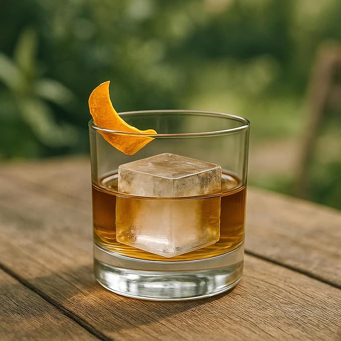Ice Cube Molds – 2-Pack Silicone Trays for 8 Large Square Cubes – Slow-Melt Ice for Whiskey, Cocktails, Coffee & More - Image 2