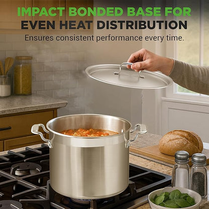 NutriChef Stainless Steel Cookware Stockpot - 14 Quart, Heavy Duty Induction Pot, Soup Pot with Stainless Steel Lid, Gas, Induction, Ceramic, Glass and Halogen Cooktops Compatible - NCSPT14Q - Image 6