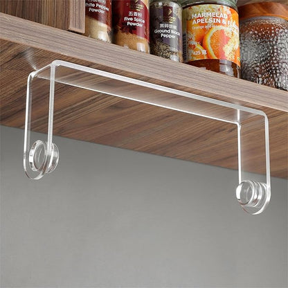 ZUNTO Acrylic Paper Towel Holder - Adhesive Paper Towel Roll Holder Under Cabinet, Clear Plastic Wall Mounted Paper Towel Rack for Kitchen, Frees up Counter Space by ZUNTO