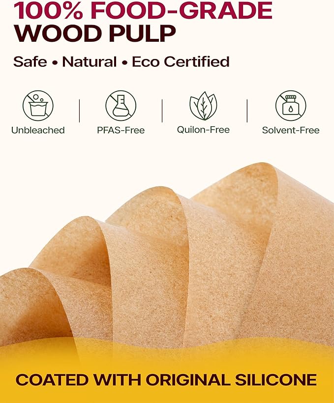 Katbite Parchment Paper Sheets 360 PCS, 12x16 Inches Precut Unbleached Baking Parchment, Non-stick, Non-toxic, Heavy Duty Flat Baking Paper for Oven, Cooking, Grilling, Air Fryer and Steaming - Image 3