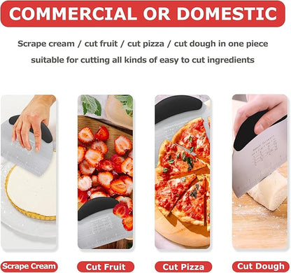 Pastry Cutter Dough Scraper Dough Cutter Scraper Tool Kitchen Pastry Blender,Stainless Steel Pastry Cutters Heavy Duty Dough Cutter for Kitchen Baking Tools,Comfortable and Dishwasher Safe (Black)