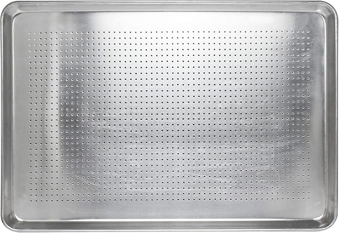 Excellante 18" X 13" Half Size Aluminum Sheet Pan, Perforated, Comes In Each