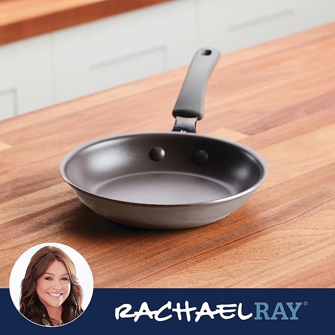Rachael Ray Cook + Create Nonstick Frying Pan/Skillet, 8.5 Inch, Gray - Image 6