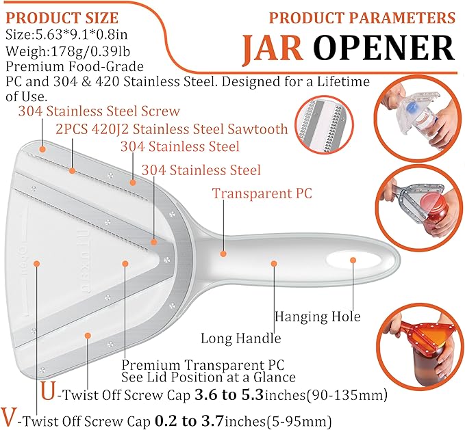 Uinxan Jar Opener for Weak Hand & Seniors with Arthritis,Easy Twist Off Bottle Caps,Patent | Unique Kitchen Gadgets,Handheld Lid Top Open for Elderly/Women/Men (Purple) - Image 2
