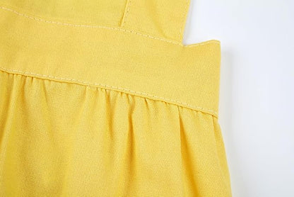 Hyzrz Retro Adjustable Ruffle Aprons with Pockets for Women Girls Vintage Cross Back Pinafore Dress Maid Costume Apron