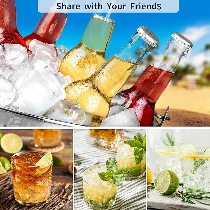 Ice Cube Trays Set of 2, Easy Release 15 Flexible Silicone Ice Cube Molds with Removable Lid Reusable Freezer Ice Trays Stackable for Whiskey, Baby Food, BPA Free (SNOW GRAY) - Image 6