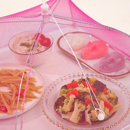 6 Pack Colored Mesh Food Cover Tents by Winknowl, Reusable and Collapsible Large 17" Pop-Up Food Net Protector Umbrella for BBQ, Picnics, Parties, Outdoor - Image 5