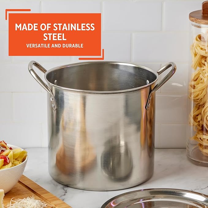 IMUSA 12 Quart Stainless Steel Stock Pot with Lid - Image 3