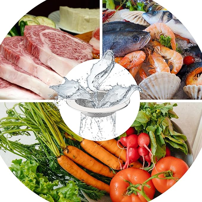 MR.SIGA Kitchen Sink Strainer, Stainless Steel Sink Drain Strainer, Dishwasher Safe, Outer Diameter 4.4 inch/11.2cm, Inner Diameter 3 inch/7.6cm, Pack of 3 - Image 6