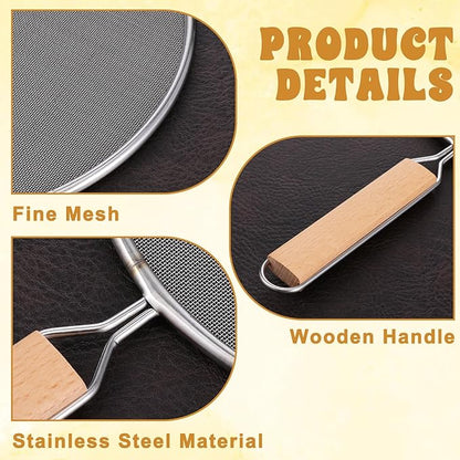 1PCS Splatter Screen for Frying Pan, 8Inch Stainless Steel Splatter Guard for Frying Pan Cooking Pots Food Strainer and Universal Cookware for Cooking, Kitchen Splash Guard No Oil Mess, No Burns - Image 3