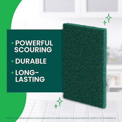 Scotch-Brite Heavy Duty Scouring Pad,Dish Scrubber for Kitchen + Outdoor,8 Scrub Pads for Uncoated Pots and Pans,Cast Iron Cooktops,Grill Grates,Oven Racks,& BBQ,Durable,Long-Lasting,(Pack of 12) - Image 3