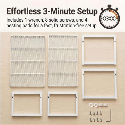 Set of 2 Cabinet Organizers 12.6''W 44 LBS Load Capacity Heavy Duty Kitchen Pantry Shelves Counter Countertop Storage Racks