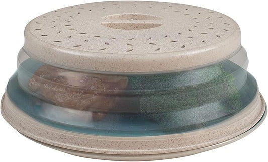 Handy Gourmet Beige Eco-Collapsible Splatter Shield-Keeps Microwave Clean (JB8448BGE)
