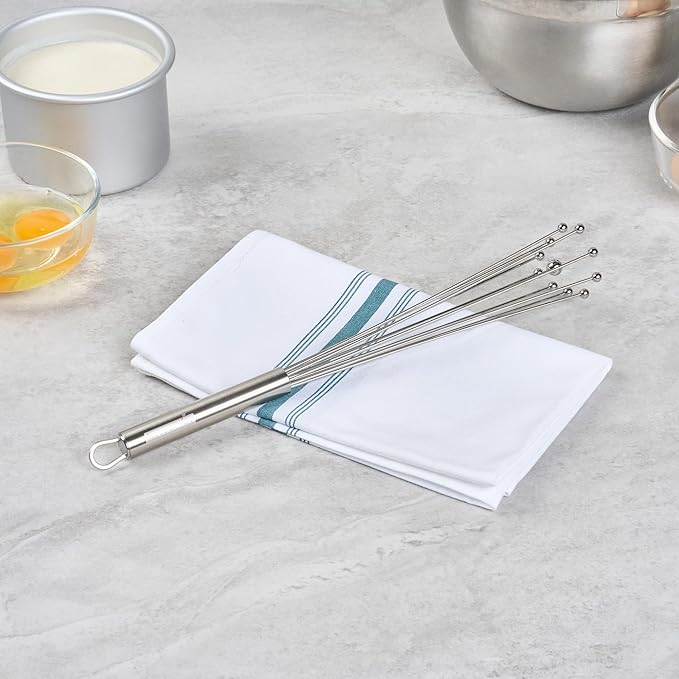 Restaurantware 12.5 in Stainless Steel Ball Whisk - 24 Pack - German Standard Egg Beater with Ergonomic Handle, Dishwasher Safe - Manual Mixer Cooking Whisk for Baking, Stirring, Sauces, Beating - Image 3