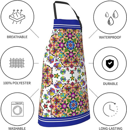 Funny Apron Polyester Grooming Aprons with Pocket for Cooking Kitchen Grilling Adults