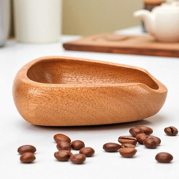 Coffee Bean Dosing Cup – Single Tray Walnut Wood Espresso Accessories Measuring Tool for Tea Enthusiasts, Bar Use, Camping Gym & Home Use, Barista Quantitative Tool to Reduce Coffee Static Electricity - Image 4