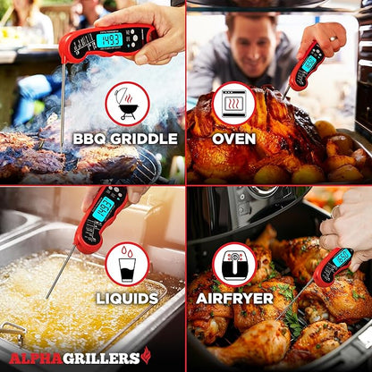 Alpha Grillers Meat Thermometer Digital – Instant Read Food Thermometer for Cooking & Grilling – Professional Kitchen Gifts for Men, Dad & Mom - Image 7