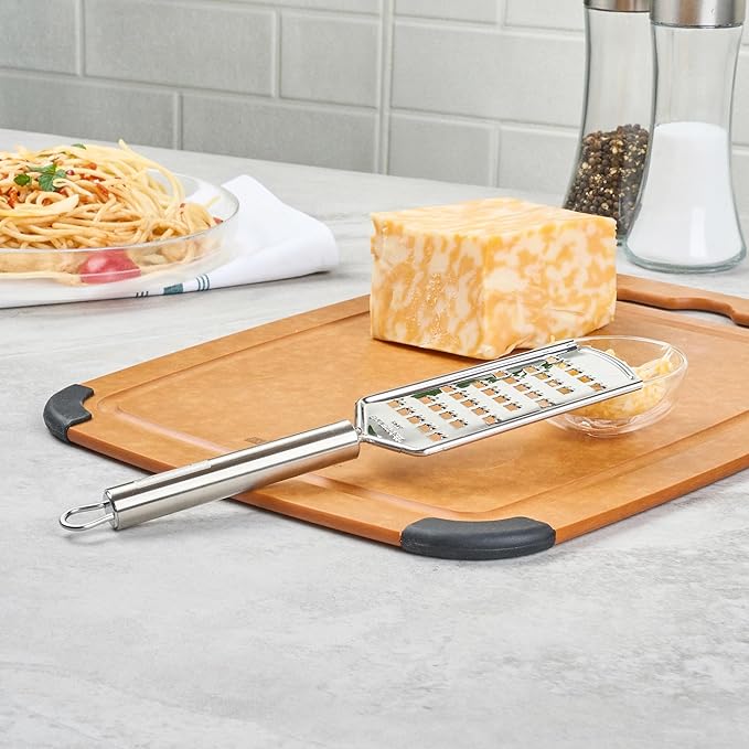 Restaurantware Stainless Steel Coarse Cheese Grater - German Standard Lemon Zester with Ergonomic Handle, Sharp Blades, Dishwasher Safe - Handheld Kitchen Grater for Parmesan, Garlic, Ginger - Image 7