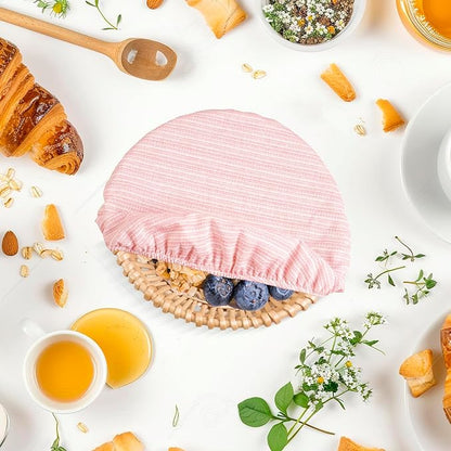 Reusable Bowl Covers, 5 Size Stretch Cloth Bowl Covers for Bread Proofing, cloth Fabric bowl Cover for Food Fruits Leftover (K)