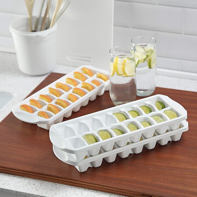 Sterilite Stacking Ice Cube Tray, Save Space and Stack Trays in Freezer - White, 12-Pack - Image 5