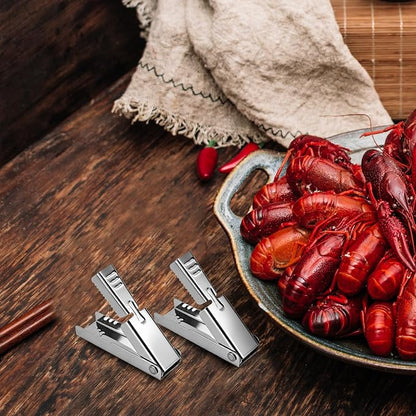 4pcs Crawfish Peeler Tool, Non-Slip Design Stainless Steel Shrimp & Crayfish Sheller Effortless Tail Peeling for Cooked Shrimp Seafood Shucker Easy to Clean Kitchen Gadget for Home & Restaurants