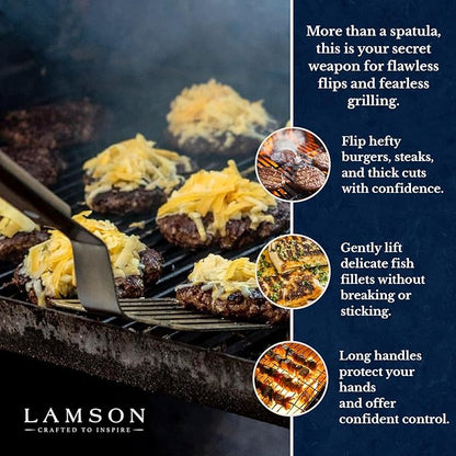 Lamson Premier BBQ Turner with Riveted Walnut Handle