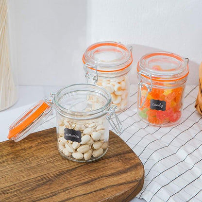 Glass Jars With Airtight Lids, Mason Jars 8 oz,Glass Jar With Leak Proof Rubber Gasket 250ml,Storage Jars With Hinged Lid for Home and Kitchen,12 Pack - Image 4
