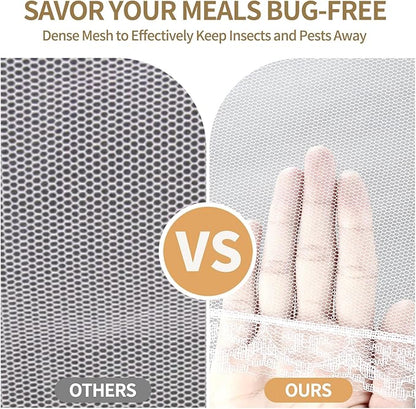 NEPAK 6 Large and Tall Food Covers, 17"x17" Food Tents Food Covers for Outdoors,Pop-up Mesh Food Covers Nets for Outside,Screen Tents,Parties Picnics, BBQ,Reusable and Collapsible - Image 2