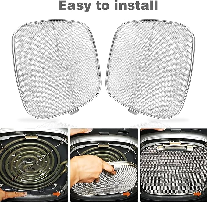 2 Pack Replacement Stainless Steel Splatter Shield for Ninja Foodi AG300,AG301C Air Fryer Replacement Part