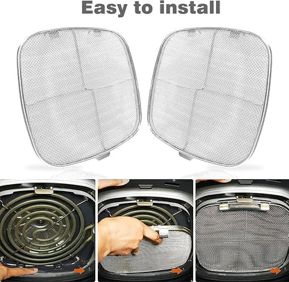 2 Pack Replacement Stainless Steel Splatter Shield for Ninja Foodi AG300,AG301C Air Fryer Replacement Part