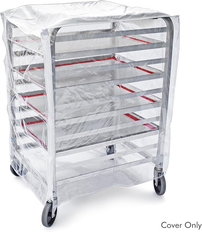 New Star Foodservice 36534 Commercial-Grade Sheet Pan/Bun Pan Rack Cover, Plastic, 10-Tier, 28" L x 23" W x 33" H, Clear - Image 2