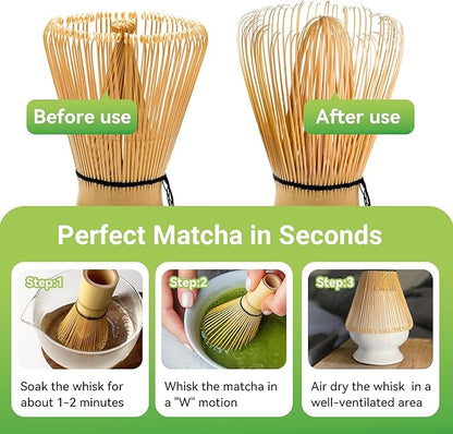 Bamboo Matcha Whisk 80/100/120 Prong, Traditional Japanese Chasen Matcha Stirrer -Authentic Japanese Bamboo Whisk For Matcha Tea (120prongs) - Image 5