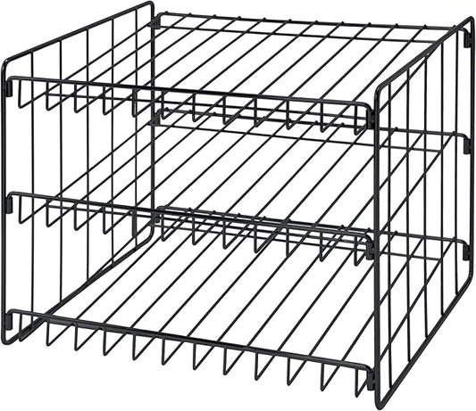 Kitchen Details 3 Tier Can Storage Organizer Rack in Black by KitchenDetails