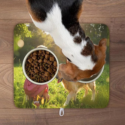 Customized Personalized Dish Drying Mat for Kitchen Counter Custom Any Photo Image Logo Text Microfiber Dish Drainer Mat Absorbent Washable Drying Pad 16"x18"