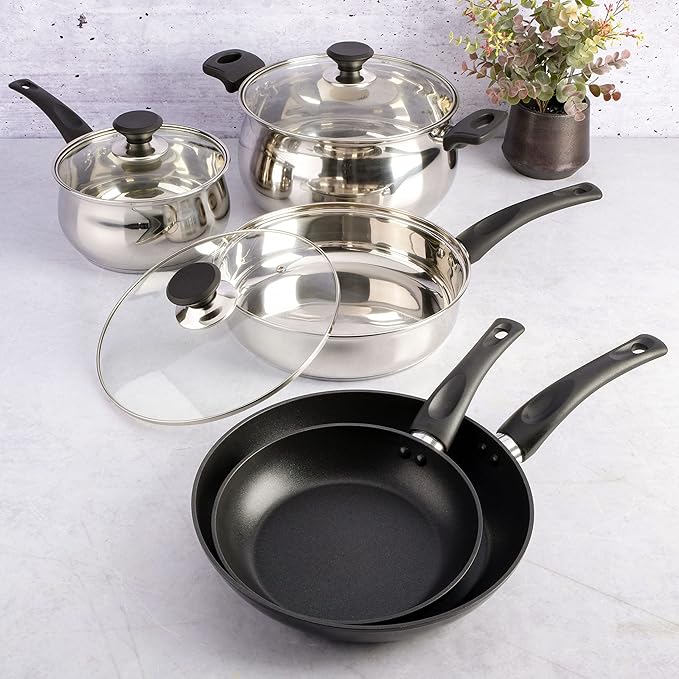 Gibson Home 95 Piece Kitchen in a Box Pots and Pans Cookware, Plates and Bowls Dinnerware, Cutlery Knife Block, Flatware Utensils, Tools & Gadgets, Storage, Glasses Set - Image 2