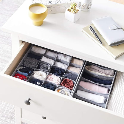 Amazon Basics Underwear Drawer Organizer Dividers for Closet Organization and Storage, Fits Perfectly in Dresser, 2-Pack, Gray | Pack of 2 - Image 6