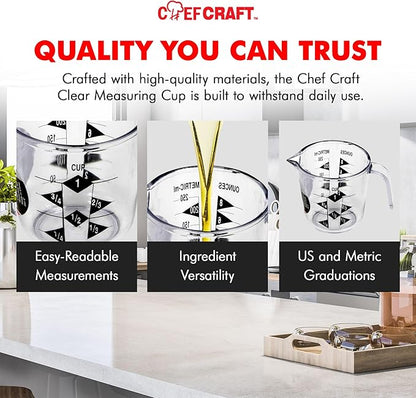 Chef Craft Select Plastic Measuring Cup, 1 Cup Capacity, Clear - Image 6