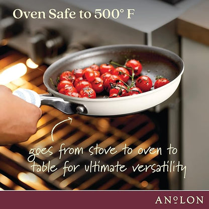 Anolon Achieve Hard Anodized Nonstick Frying Pan/Skillet, 10 Inch, Cream