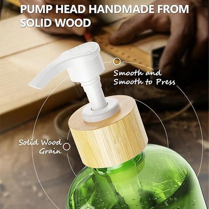 Cisily Sage Green Kitchen Dish Soap Dispenser, 16 fl Oz Dual Kitchen Soap Dispensers with Sponge Holder, Customized Stainless Steel Kitchen Soap Dispenser Set, Modern Hand and Dish Soap Bottle Set - Image 6