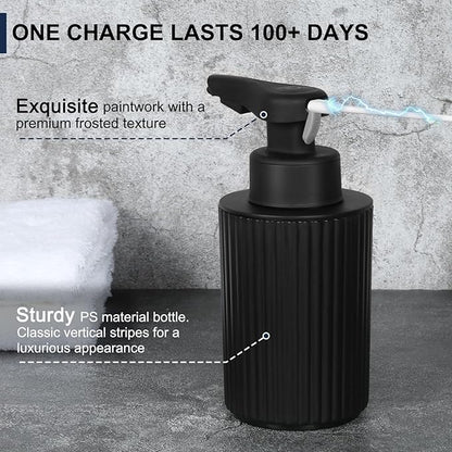 Automatic Soap Dispenser Foaming Touchless: 9oz Black Plastic - Rechargeable Electric Smart Auto Foam Soap Dispenser - Hand Dish Bathroom Kitchen - Image 3