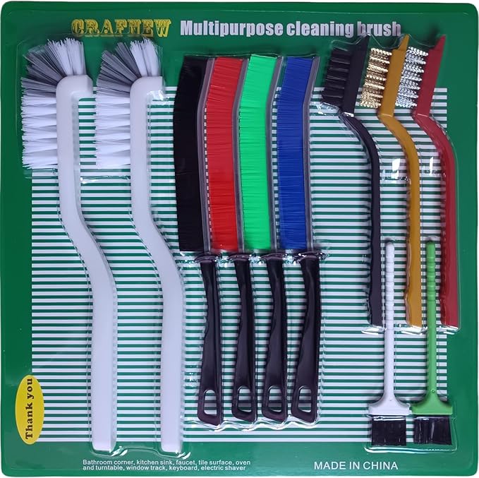 11Pcs Crevice Cleaning Brush Set, Hard Bristle Gap Cleaner Brushes,Ideal for deep Cleaning Gaps, Kitchens, Sinks, bathrooms, Tight Spaces, Corners, Bottles, Cups, teapots - Image 7